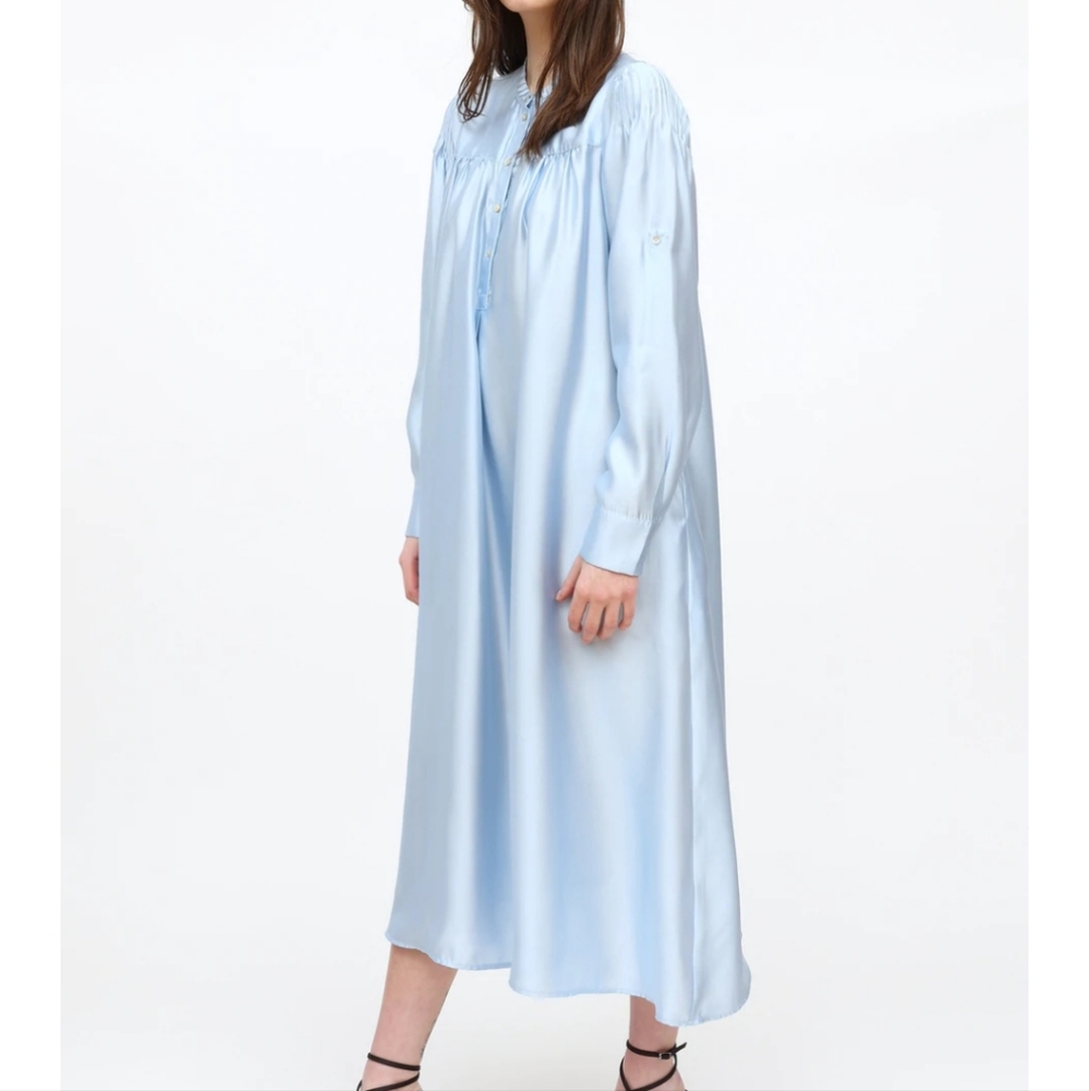 Birgitte Herskind Blue Stella Maxi Shirt Dress Size 34 - Picture 5 of 16
